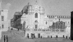 Chiesa di Severino e Sossio in una gauche dell'Ottocento