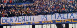 Striscione razzista dei tifosi del Verona