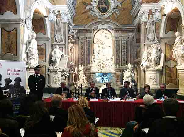 Un momento della conferenza stampa