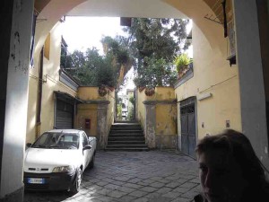 L'ingresso, da via Foria, dell'ex Vivavio Calabrese, oggi, Vivaio Calvanese