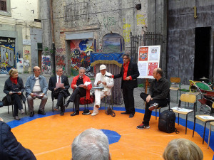 Da sinistra: Angela Matassa, Giulio Baffi, Luigi Vinci, Nino Daniele, Bruno Leone, Angelo Picone e Fabrizio Caliendo